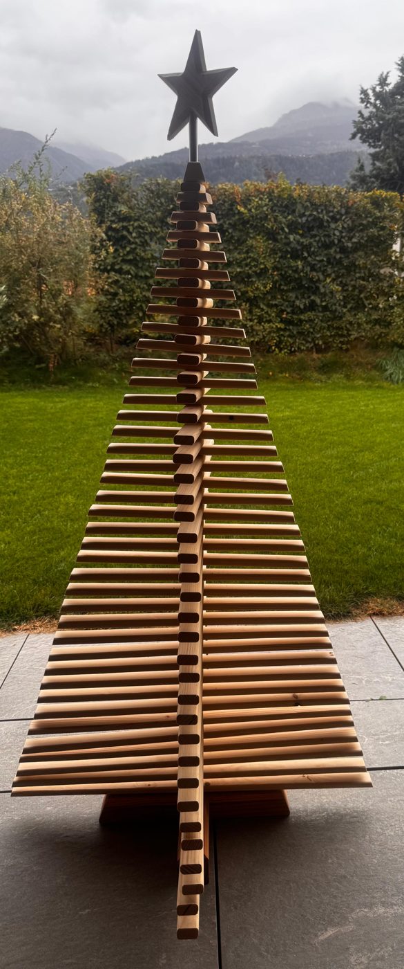 Sapin en lattes, vue de côté